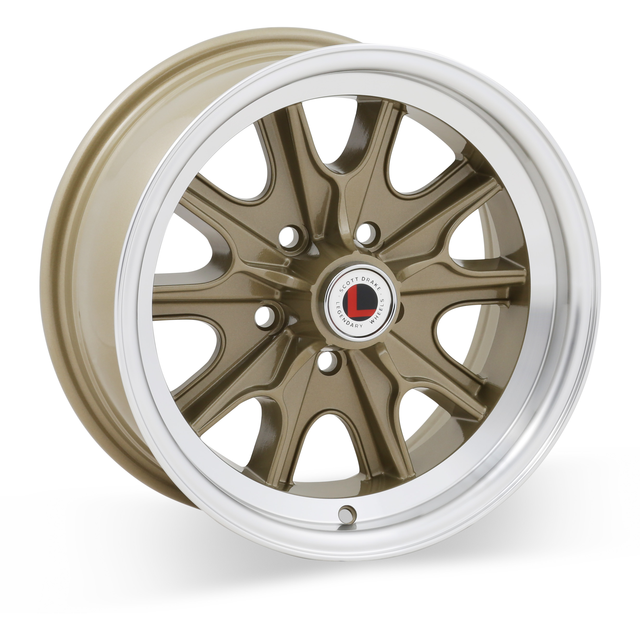 Legendary Wheels HB45 LW90-50754F 15x7 in -5x4.5 4.25 bs Gold Haze