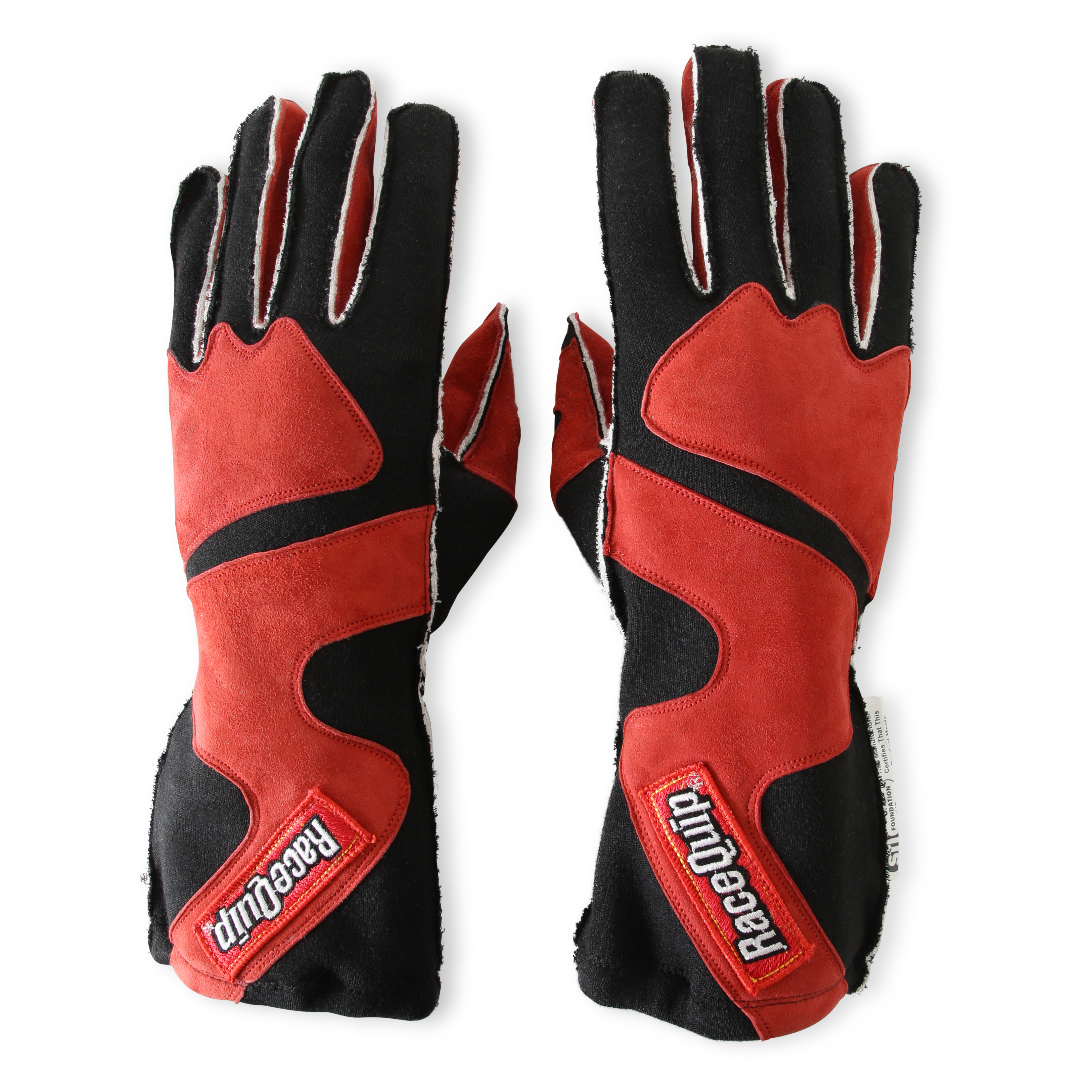356103RQP SFI 3.3/5 Red / Black Outseam Short Gauntlet Nomex Race