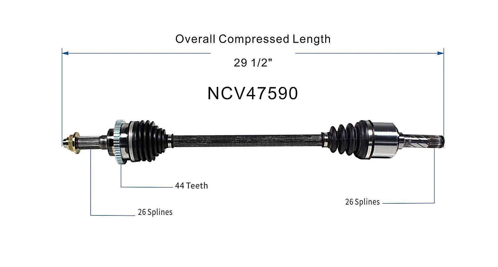 9505 Mazda Miata CV Axle Assembly Rear NCV47590 GSP North America