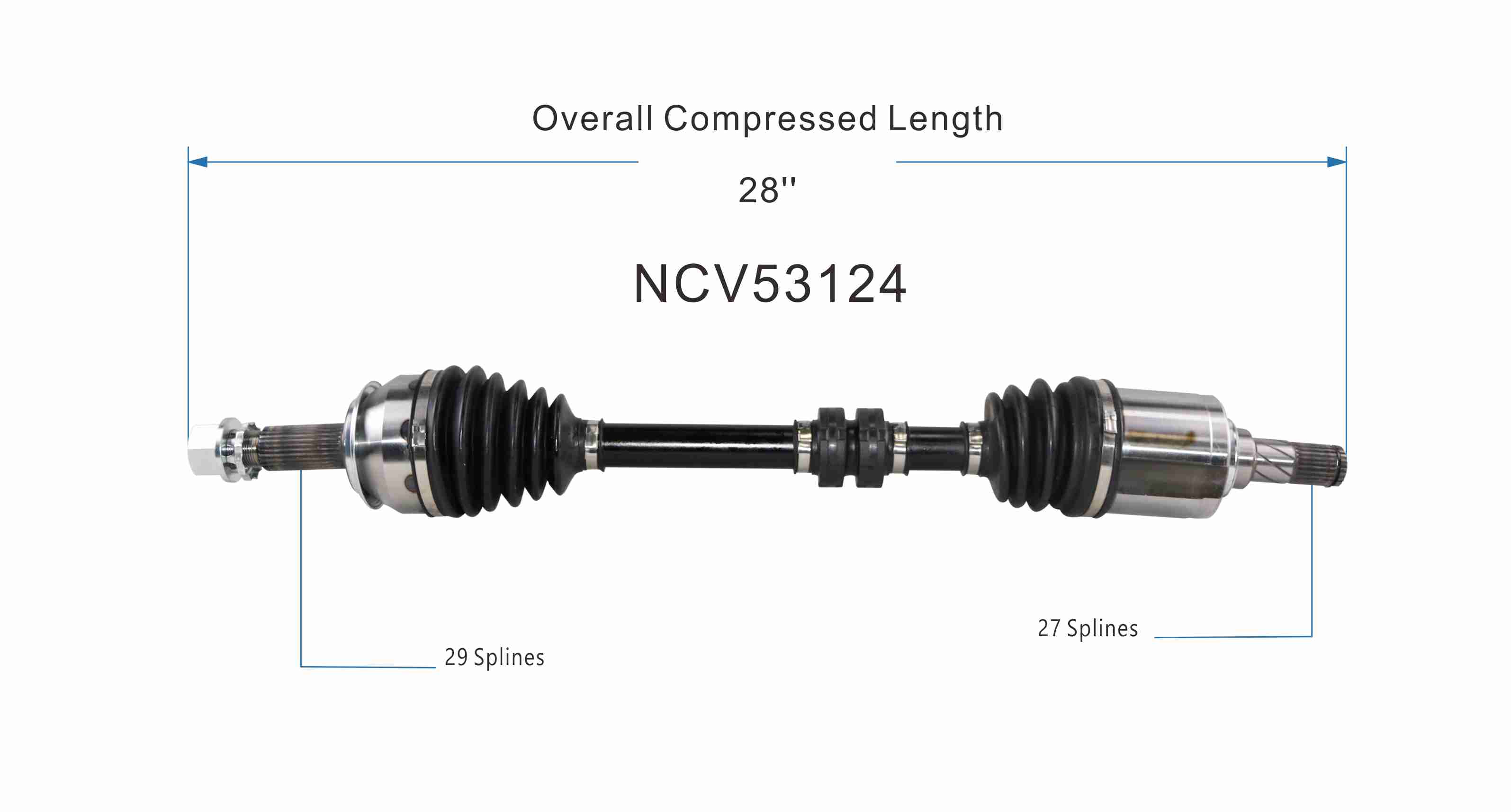 Nissan CV Axle Assembly - Front Left | NCV53124 | GSP North America