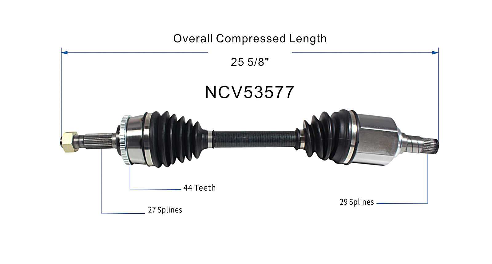 0206 Nissan Altima (2.5) CV Axle Assembly Front Left NCV53577