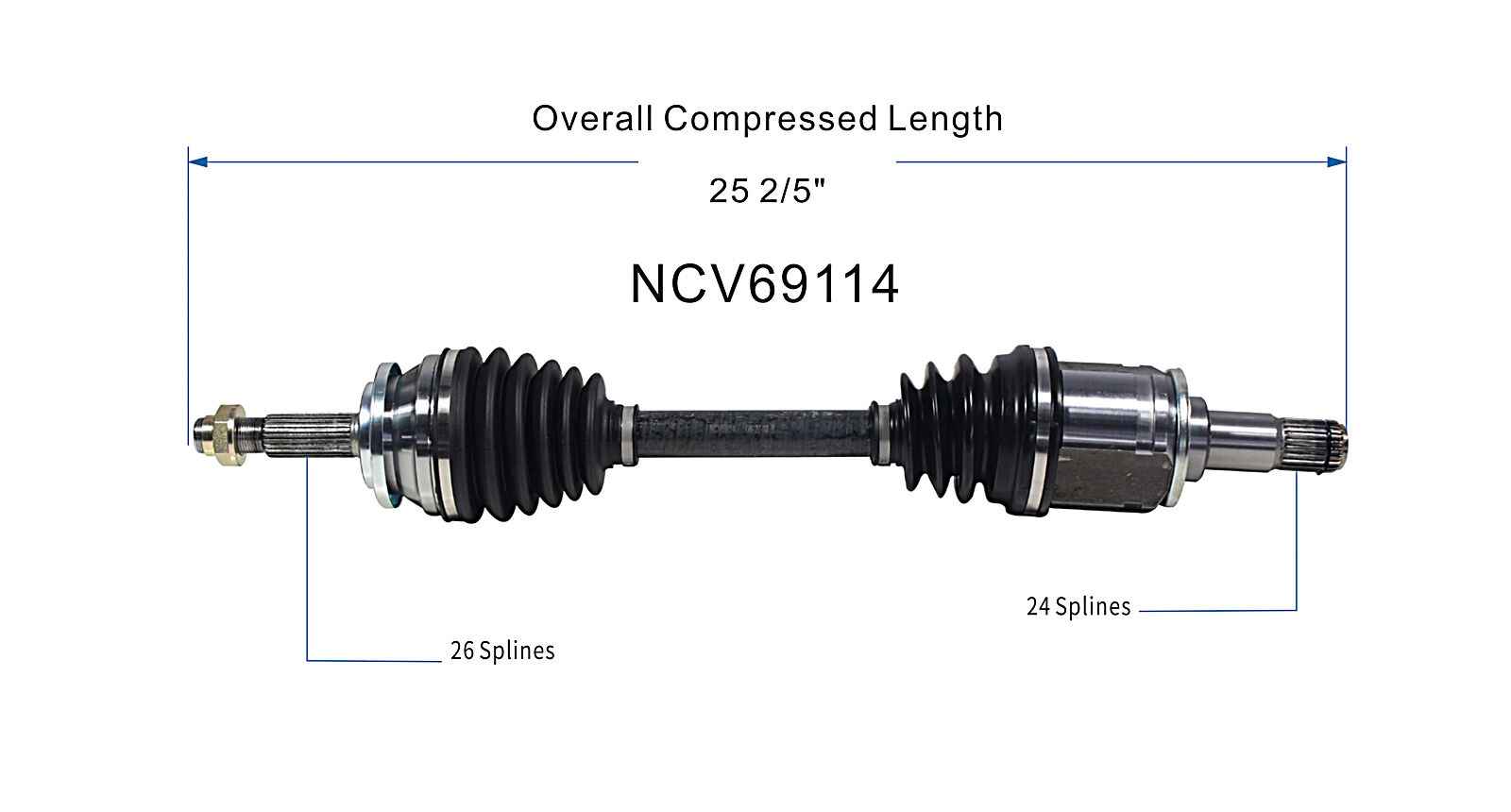 0612 Toyota RAV4 (2.4, 2.5 4WD/AWD) CV Axle Assembly Front Left NCV69114 GSP North America