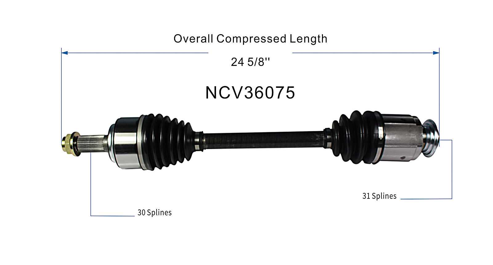 Gsp Cv Axle Assembly P N Ncv36075