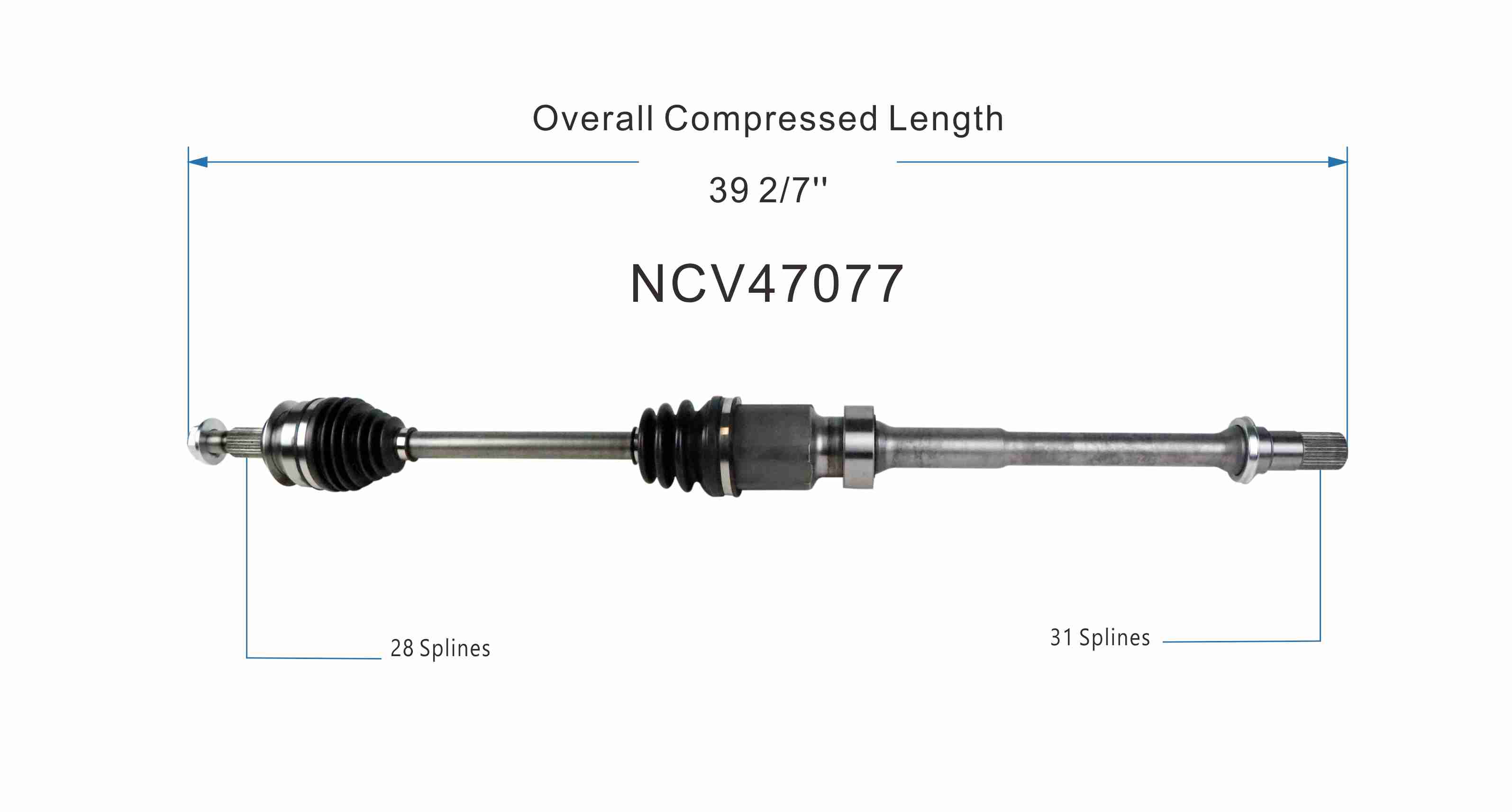 chan3 16-21 Mazda CX-3 (FWD) CV Axle Assembly - Front Right | NCV47077