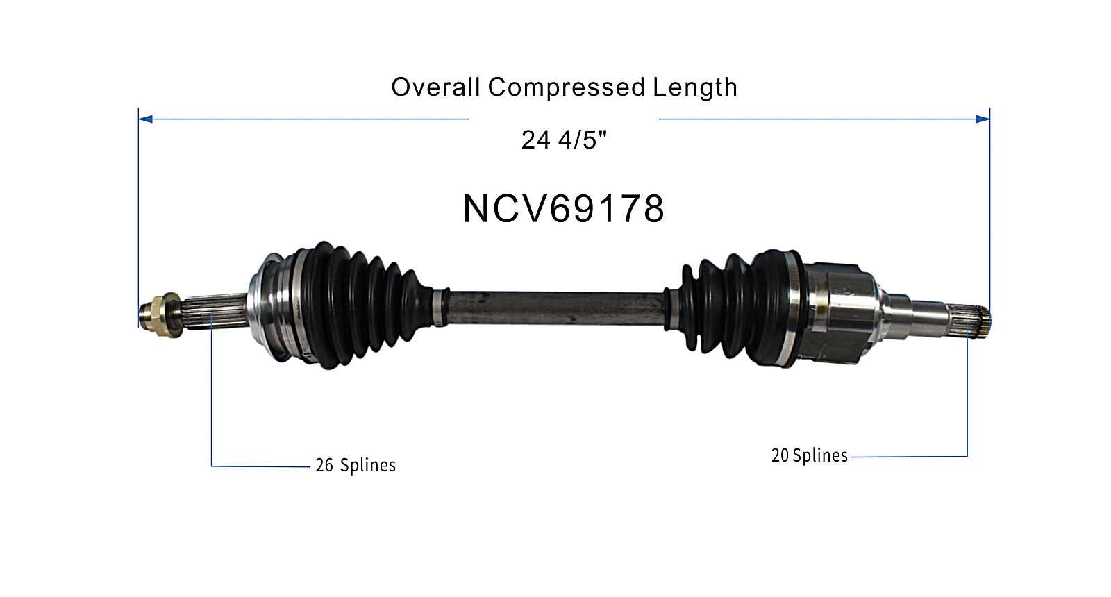 12-19 Toyota Prius C CV Axle Assembly - Front Left | NCV69178