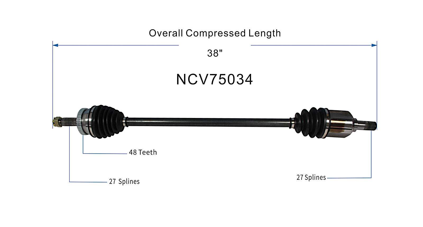 Kia (2.4) CV Axle Assembly Front Right NCV75034 GSP North America