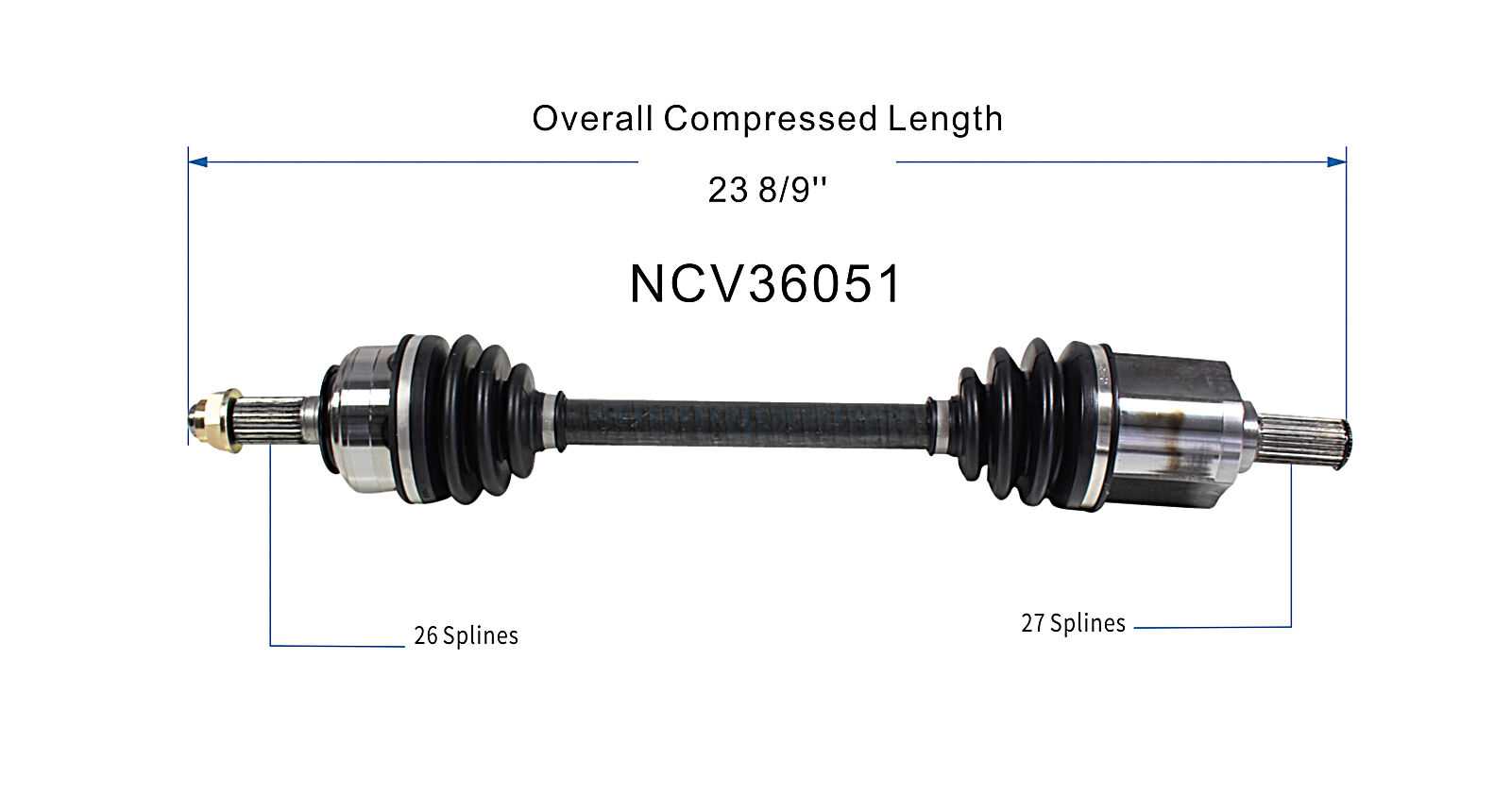 小林 88-91 Honda Civic (Wagon - 4WD) CV Axle Assembly - Front