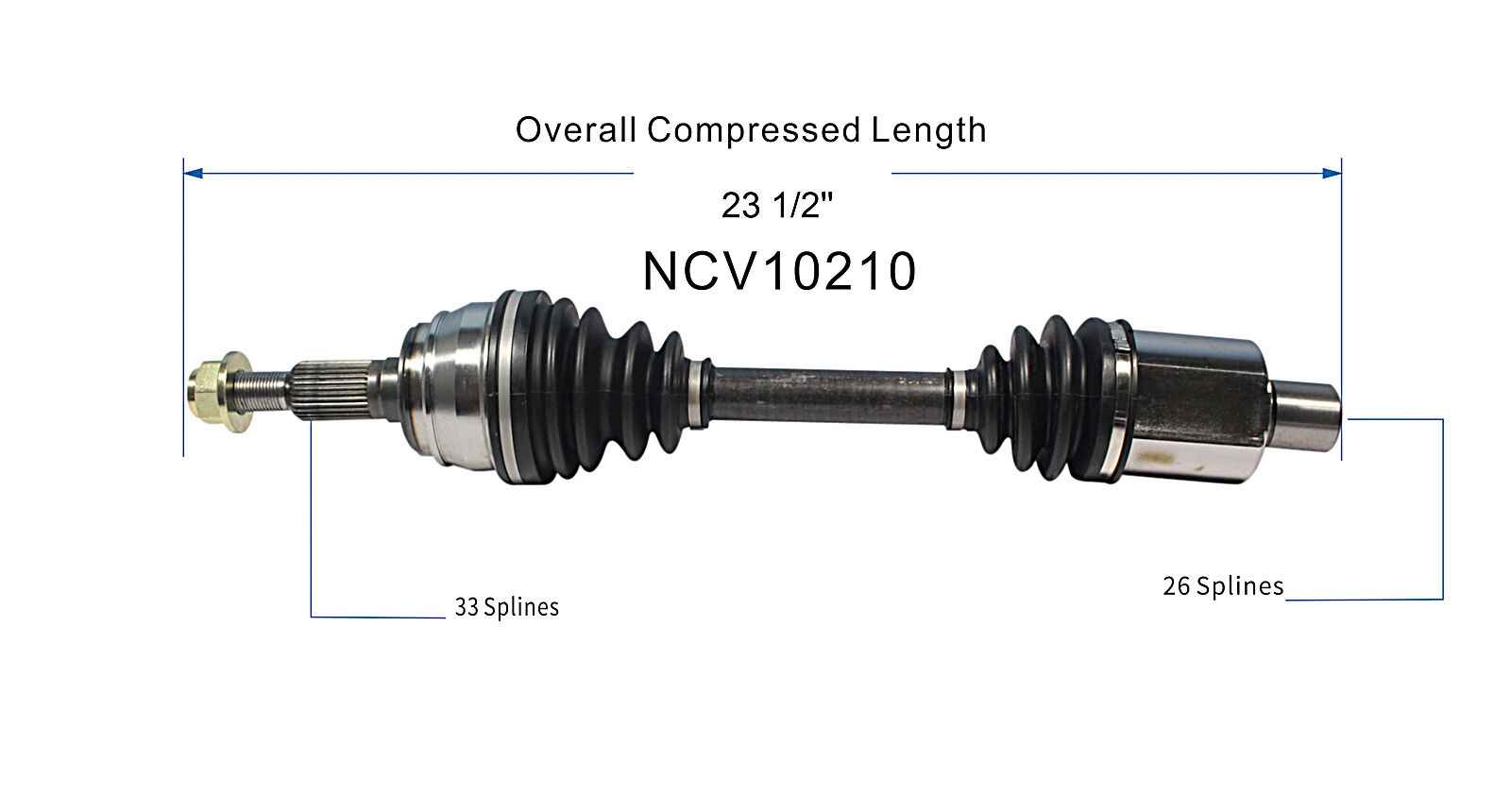 Chevrolet, GMC CV Axle Assembly Front NCV10210 GSP North America
