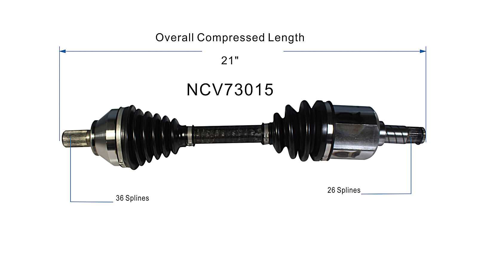 Volvo (2.4, 2.5 FWD) CV Axle Assembly Front Left