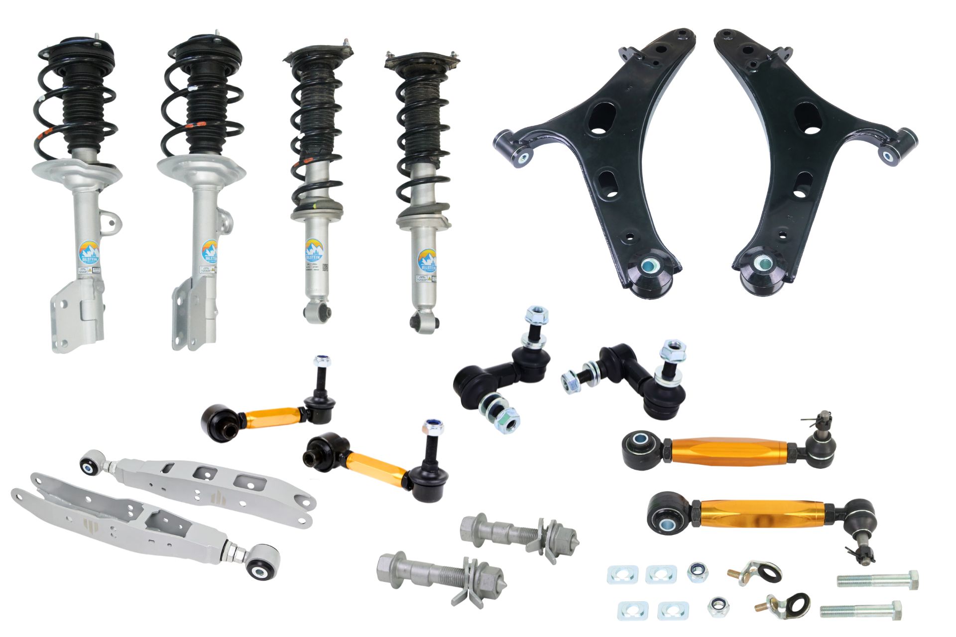 Front and Rear 1.5 inch front and 1.25 inch rear lift with Bilstein B8 shocks for capability