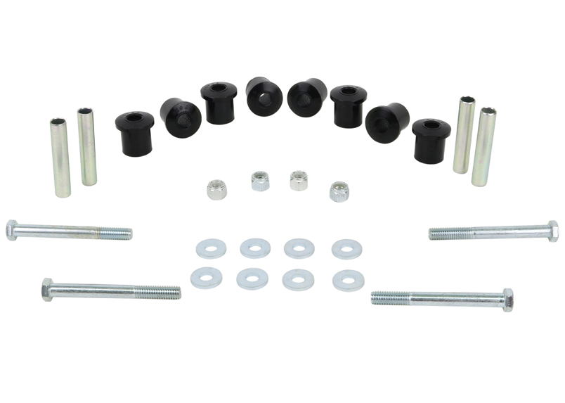 Front Greaseable Shackle Bushings & Hardware Kit