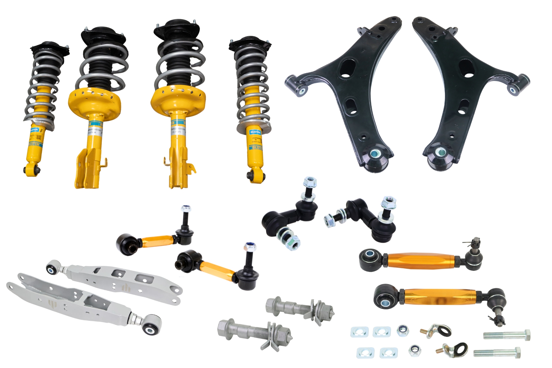 Front and Rear 1.6 inch front and 1 inch rear lift with Bilstein B6 shocks for improved control