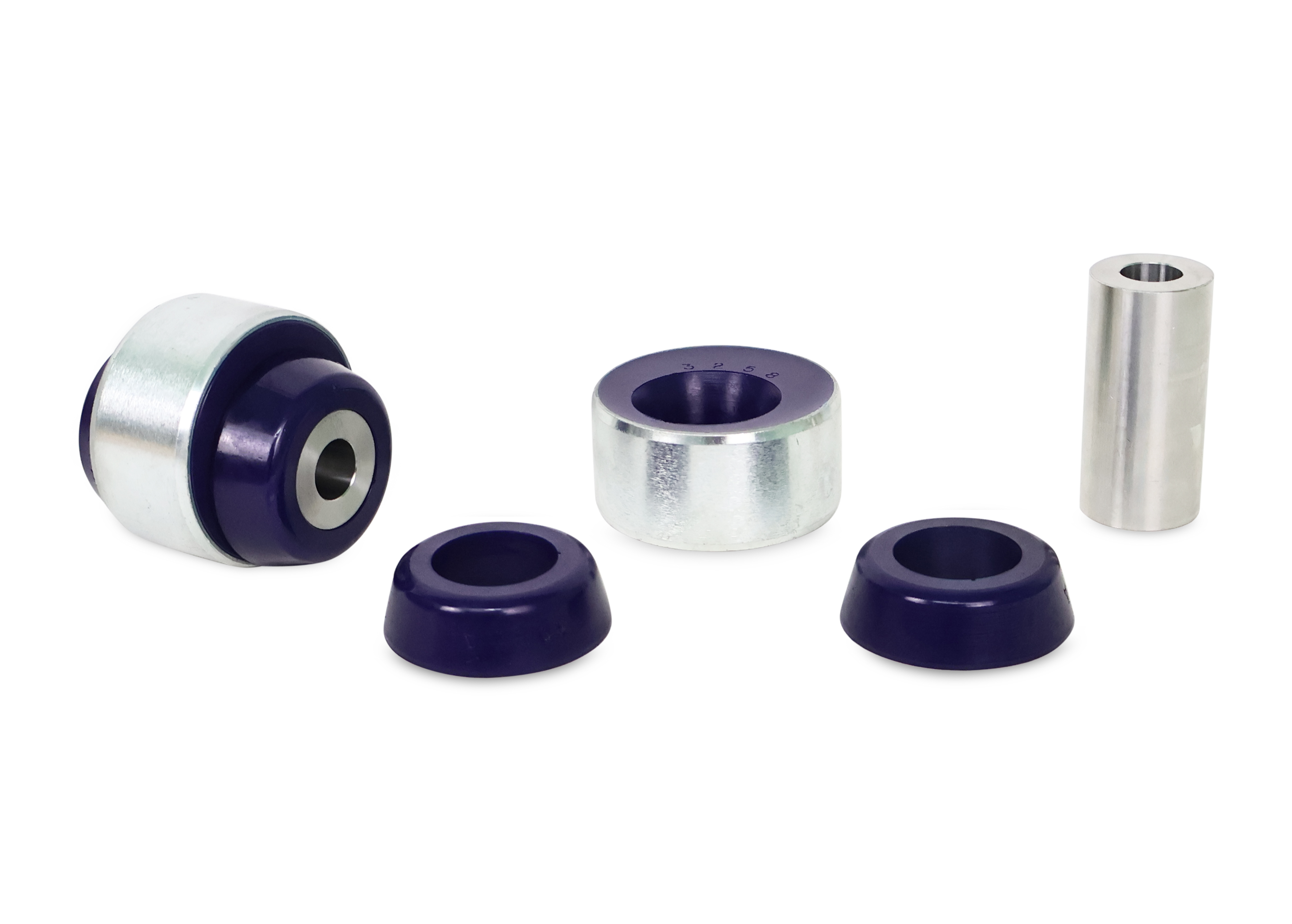 Front Control Arm Lower-Inner Rear Bushing Kit - Double Offset (Stainless Steel Hardware)