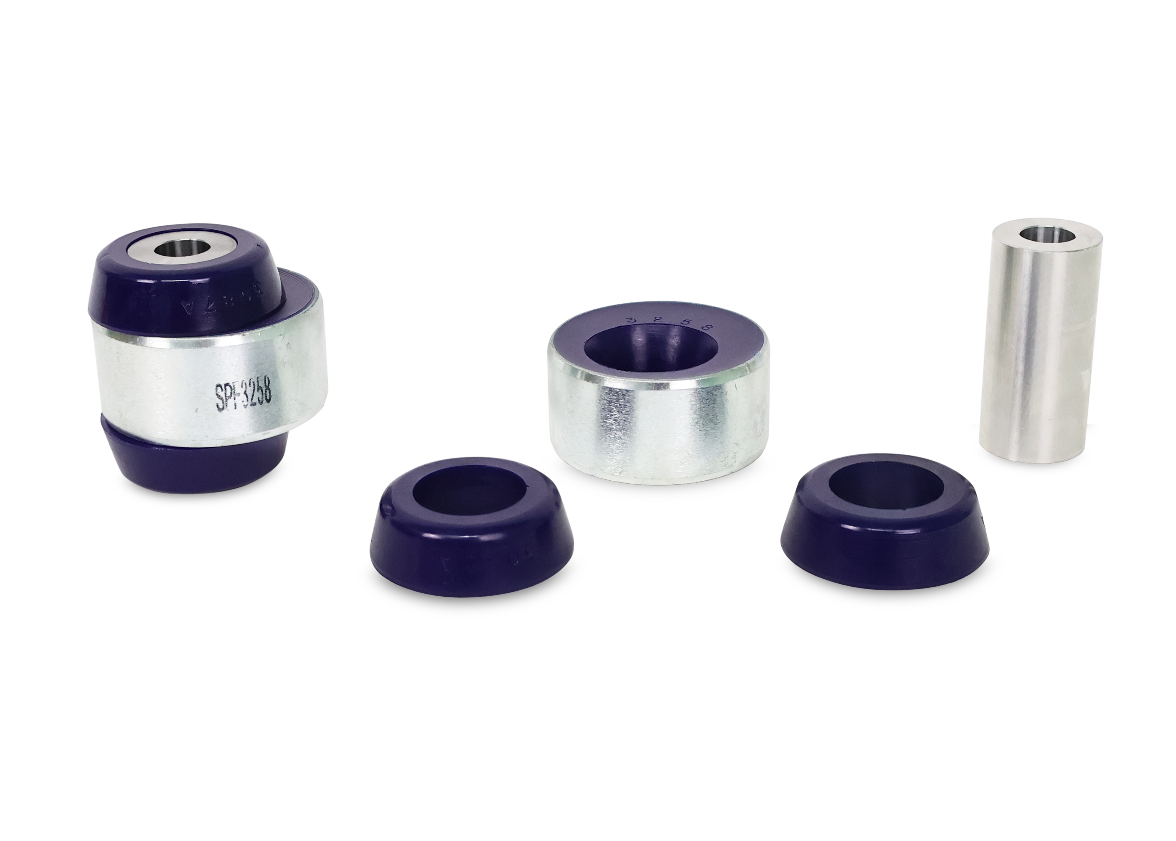Front Control Arm Lower-Inner Rear Bushing Kit - Double Offset (Stainless Steel Hardware)