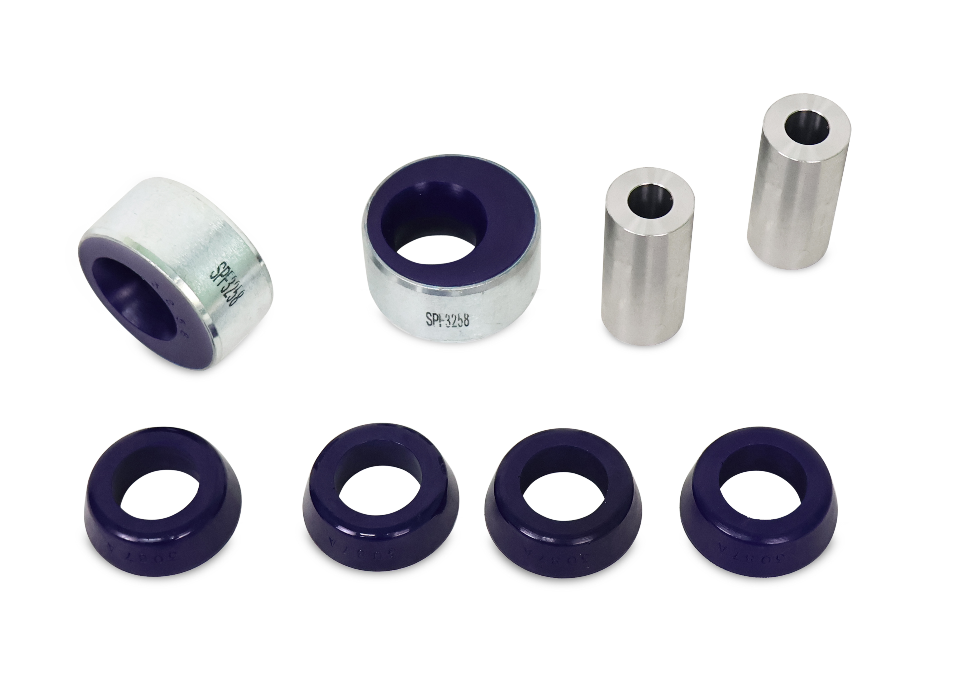 Front Control Arm Lower-Inner Rear Bushing Kit - Double Offset (Stainless Steel Hardware)